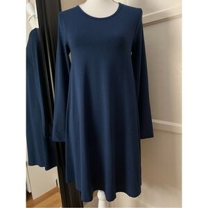 Madewell Classic Navy Long Sleeve Dress